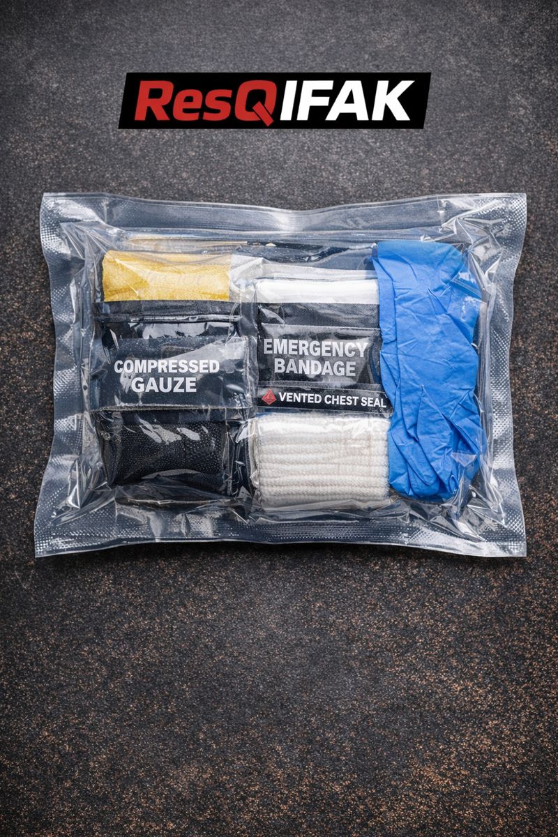 ResQIFAK vacuum-sealed kit contents